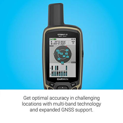 Garmin GPSMAP 65, de mano con botón con soporte satelital am