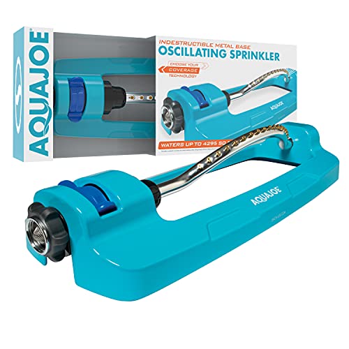 Aqua Joe AJ-OMS18-BRS - Rociador oscilante indestructible de