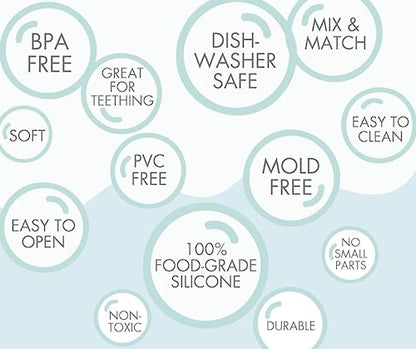 JoLo Goods | Juguetes de baño de silicona sin moho para bebés de 0 a 6
