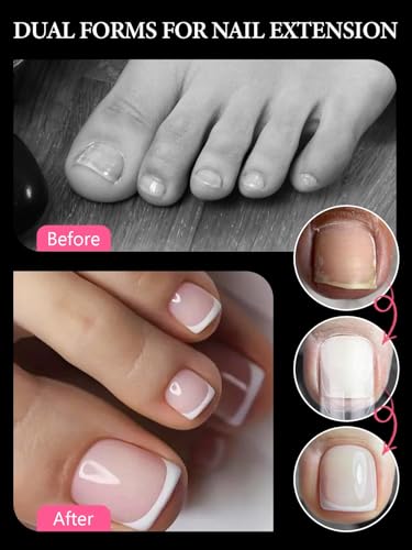 EBANKU Formas de uñas de poligel para los dedos de los pies,
