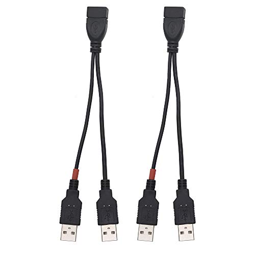 YOUCHENG - Cable divisor USB 2.0A hembra a doble USB A macho