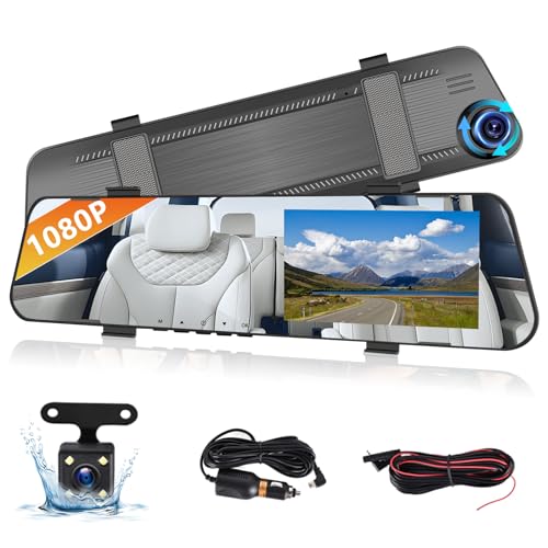 Podofo Cámara de espejo retrovisor de 4.5 pulgadas, cámara d
