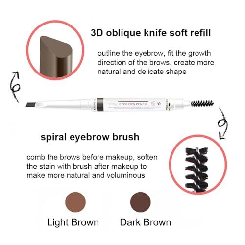 Kit de lápices de sellos de cejas mejorado: bolígrafo de cej