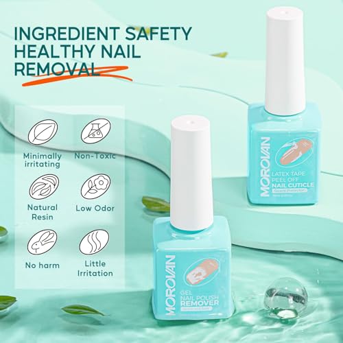 Morovan Kit removedor de esmalte de uñas de gel: removedor d