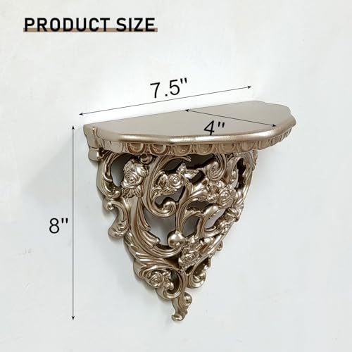 Z metnal Pequeños estantes flotantes decorativos victorianos