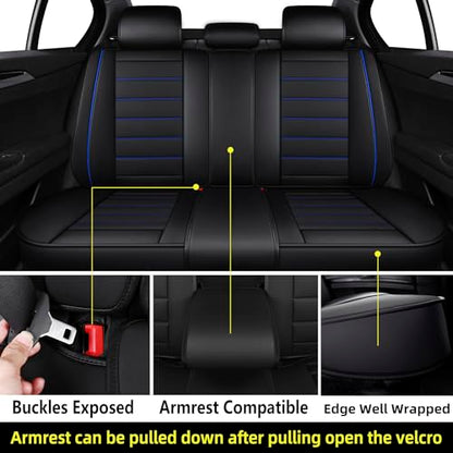 Capitauto Fundas de asiento para automóvil, de cuero sintéti