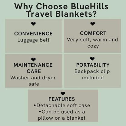 BlueHills - Cobija de viaje compacta, T008, L