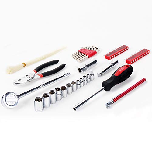 Apollo Tools DT9774 - Juego de 56 herramientas compactas SAE