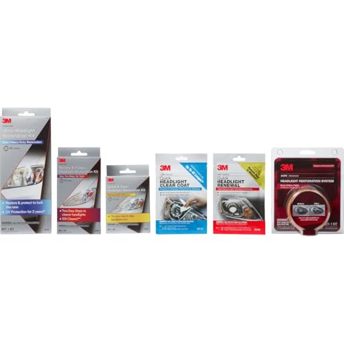 3M Kit de restauración de faros delanteros, contiene cinta a
