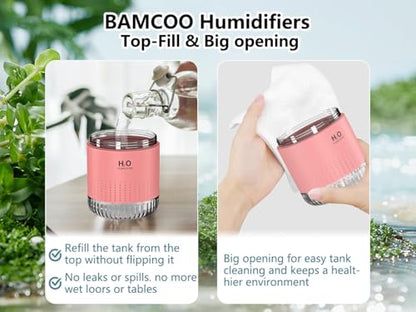 Humidificadores pequeños para dormitorio de 11.8 fl oz, mini