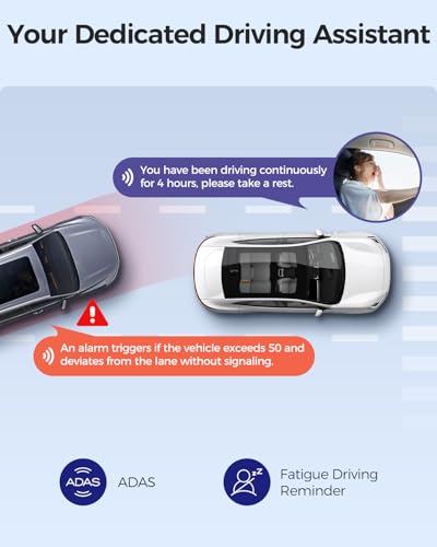 AZDOME M01 Max WiFi Dash Cam frontal y trasera, tarjeta grat