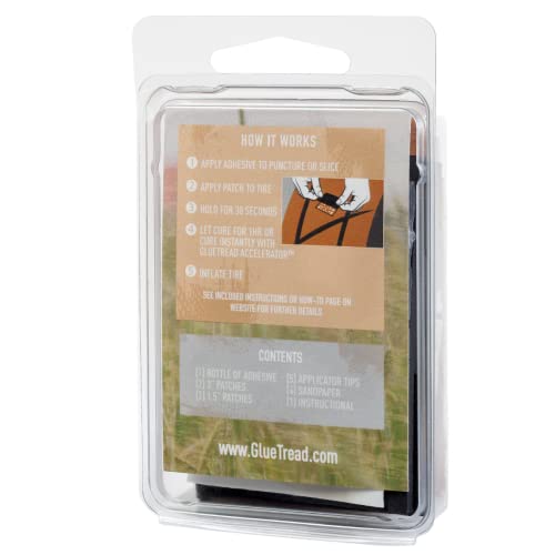 GlueTread Kit de parches externos – para neumáticos sin cáma