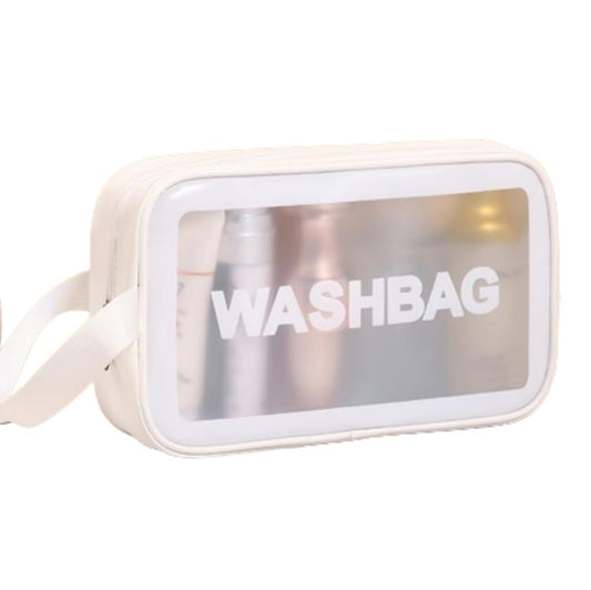 Neceser impermeable mediano, Blanco, Impermeable transparent