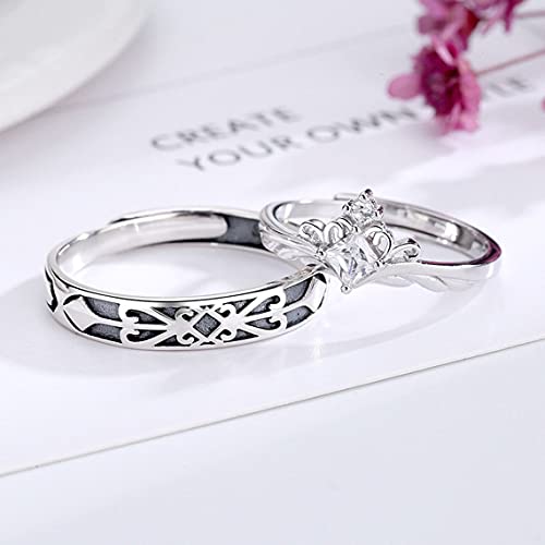 Anillos de promesa a juego para mujeres, hombres, ella, él,