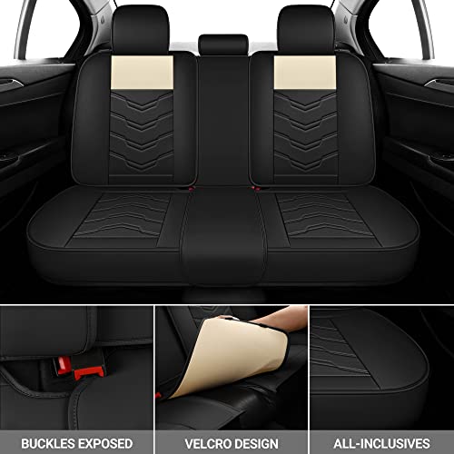 AOOG Juego completo de 5 fundas de asiento de automóvil de c