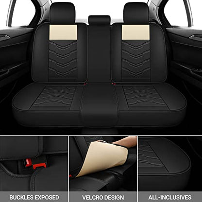 AOOG Juego completo de 5 fundas de asiento de automóvil de c