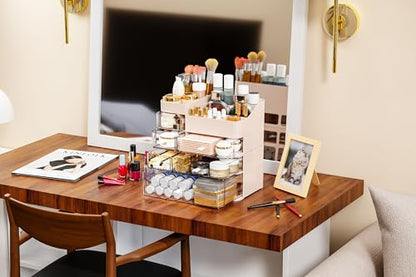 Organizador de maquillaje con 6 cajones, paquete de 2 organi
