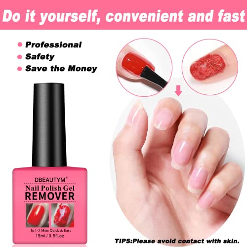 Paquete de 4 quitaesmalte de uñas de gel, removedor de esmal