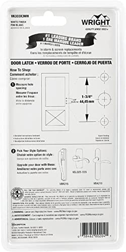 Wright Products VK333X3WH Manija con botón de amarre con lla