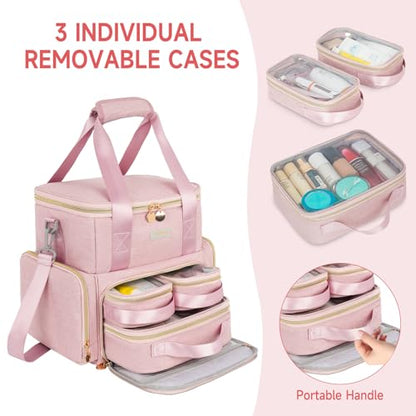 Bolsa de maquillaje extragrande, organizador de cosméticos 4