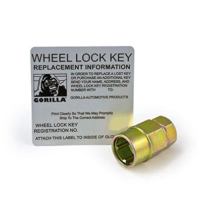 24 tuercas ciegas Gorilla Automotive, Paquete de 4, Cromado