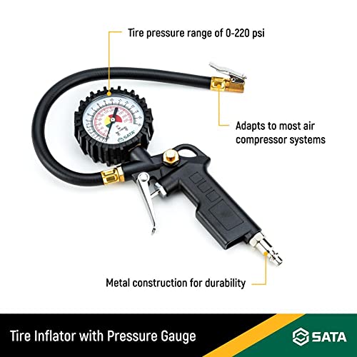 SATA Inflador de neumáticos con manómetro - ST98100U