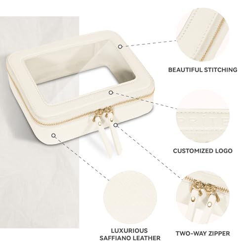 Prite Bolsa de maquillaje transparente, estuche organizador