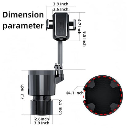 Expansor de portavasos para automóvil, 2 en 1 giratorio de 3