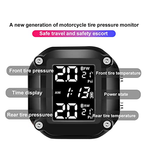 Sistema de monitoreo de presión de neumáticos TPMS para moto