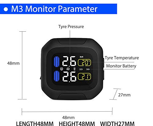 Sistema de monitor de presión de neumáticos TPMS para motoci
