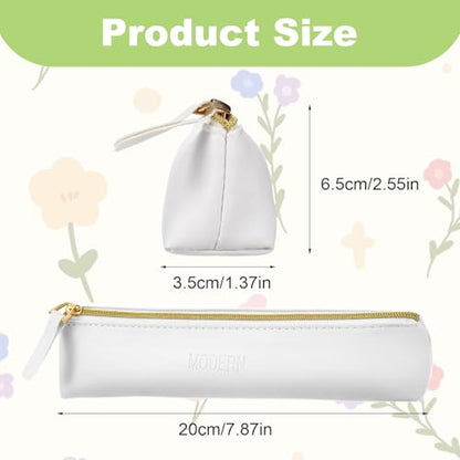 2 bolsas pequeñas de cuero para cosméticos, bolsa pequeña de