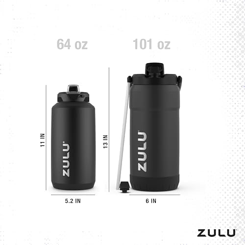 ZULU Goals Botella de agua de acero inoxidable de gran capac