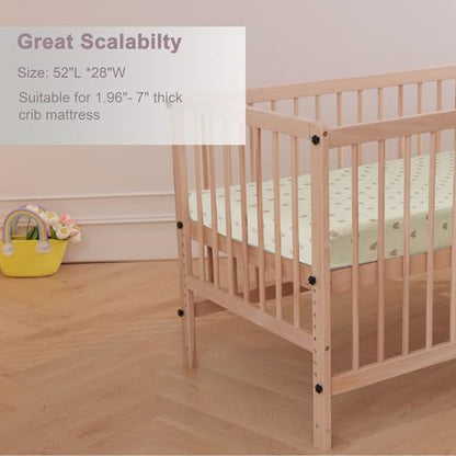 Zdolmy Sábanas de muselina para cuna para niña y niño, paquete de 2 sá