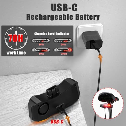 WSDCAM Luz inteligente para bicicleta con señales de giro, l