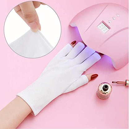 2 pares de guantes de protección UV para lámpara de uñas par