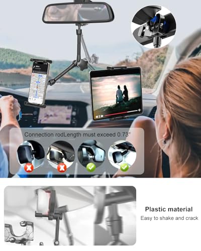 Soporte universal para tableta de espejo retrovisor para aut