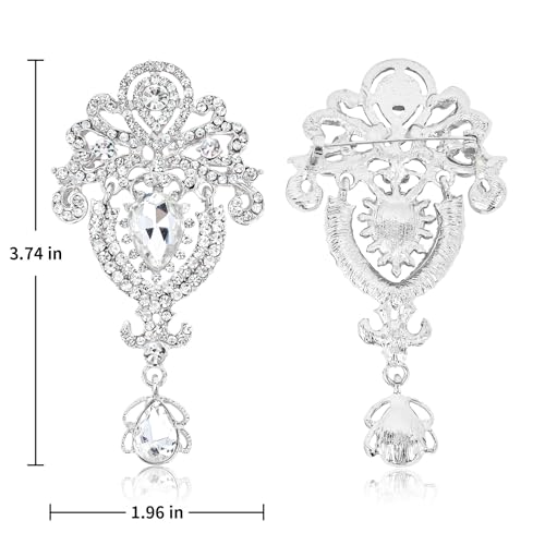YARIEW Broches para mujer, broche de diamantes de imitación