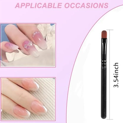 WOKOTO Juego de 20 pinceles de uñas de gel UV para uñas, pin