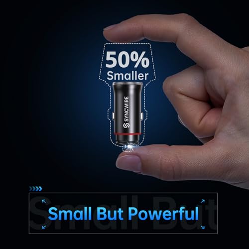 SYNCWIRE Cargador de coche USB C de 90 W [PD 45 W y QC 45 W]