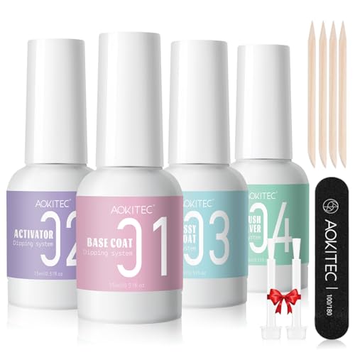 Aokitec Juego de 4 + 8 unidades de polvo de inmersión líquid