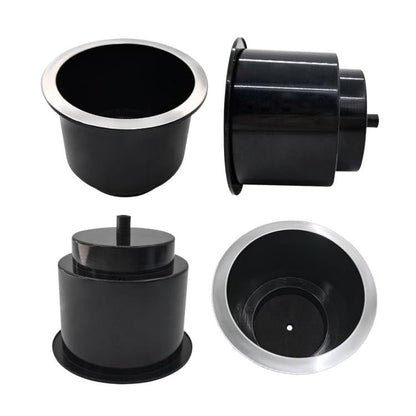 ISURE MARINE 4 portavasos de plástico universal cromado con