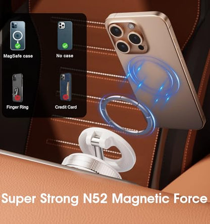 Strong Magnetic Car Phone Holder for MagSafe Ultra Vacuum Su