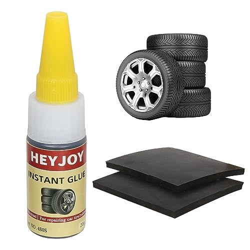 Pegamento negro para neumáticos con parche, kit de reparació