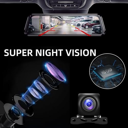Cámara de respaldo de 4 pines para espejo Dash Cam AHD1080P