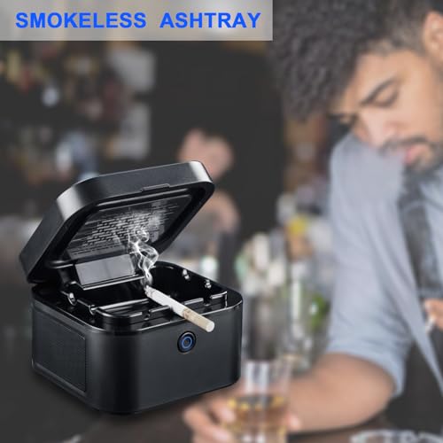 SHD Cenicero sin humo multifuncional,Cenicero de filtro HEPA