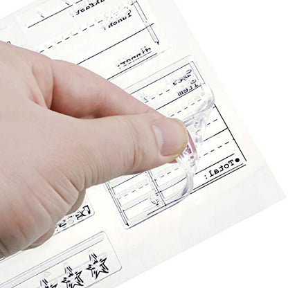 Zonon 18 sellos de diario, sellos transparentes para diario,