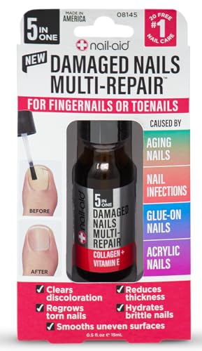 Nail-Aid - Uñas dañadas 5 en 1 multireparación para uñas de
