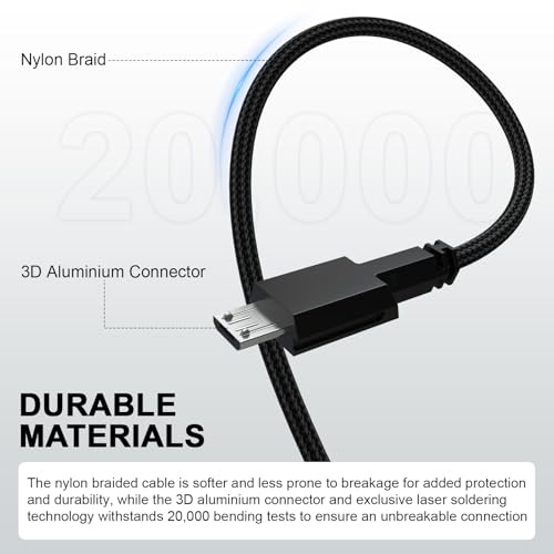 Zosvoses Cable de carga micro USB compatible con Alienware W