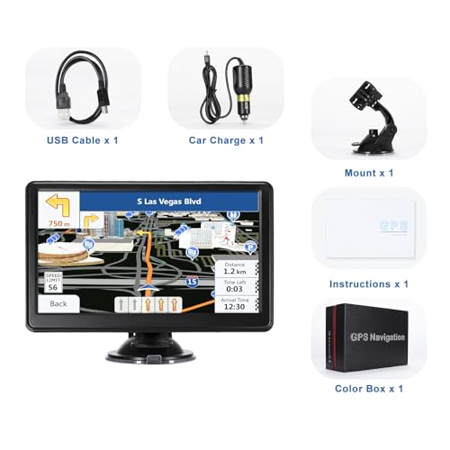 Navegación GPS para camiones de coche 7 "" navegador de pant