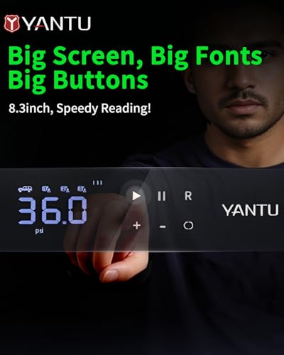 YANTU Inflador de neumáticos portátil de 120 W/10 A/CA, bomb